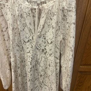 LOFT Cream Lace Blouse